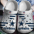 Dallas Cowboys Usa Flag 4Th Of July Patriot Crocs Crocband Clogs, Gift For Lover Dallas Cowboys Crocs Comfy Footwear