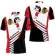 Chicago Blackhawks Snoopy For Fans 3D Polo Shirt