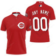 Personalized Cincinnati Reds Team Red Jersey Inspired Style Polo Shirt