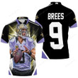 Drew Brees 9 New Orleans Saints Purple Polo Shirt