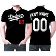 Personalized Los Angeles Dodgers Black Jersey Inspired Style Polo Shirt