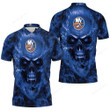 New York Islanders Nhl Fans Skull Polo Shirt