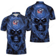 Columbus Blue Jackets Nhl Fans Skull Polo Shirt