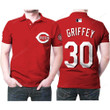 Ken Griffey Jr Cincinnati Reds Majestic Polo Shirt