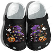 Black Cat And Pumpkin Halloween Crocs Crocband Clogs