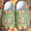 Just A Girl Who Loves Sloths Crocs Crocband Clogs