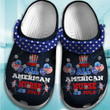 All American Nurse July Happy Independence Crocs Crocband Clogs