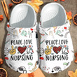 Peace Love Nursing Nurse Beach Crocs Crocband Clogs