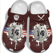 Personalized America Flag Baseball Vector Crocs Crocband Clogs