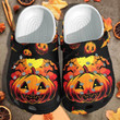 Scary Pumpkin Dark Night Halloween Crocs Crocband Clogs