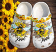Bee Kind Sunflower Crocs Crocband Clogs