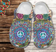 Hippie Boho Flower Peace Crocs Crocband Clogs