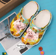 Personalized Pig Sunflower Crocs Crocband Clogs