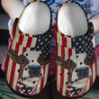 Cow American Flag Crocs Crocband Clogs