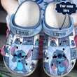 Personalized Stich Scared Crocs Crocband Clogs
