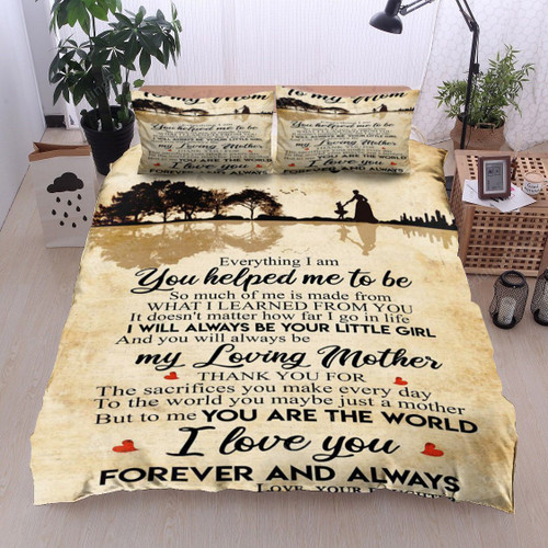 Personalized To My Mom From Daughter I Love You Forever and Always Cotton Bed Sheets Spread Comforter Duvet Cover Bedding Sets