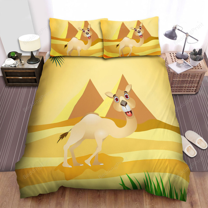 The Wild Animal - The Pyramid Behind The Camel Bed Sheets Spread Duvet Cover Bedding Sets
