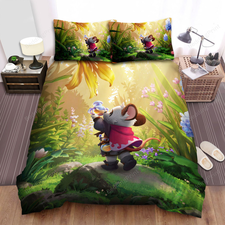 The Small Animal - The Mouse Walking Alone In The Path Bed Bed Sheets Spread Duvet Cover Bedding Sets