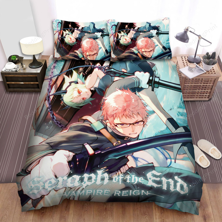 Seraph Of The End Vampire Reign Shiho Kimizuki & Kiseki-O Bed Sheets Spread Duvet Cover Bedding Sets