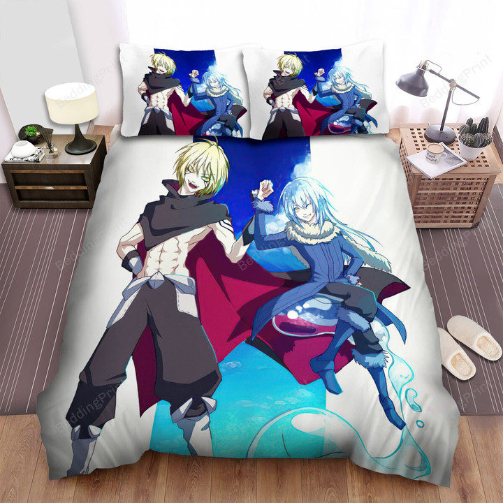 That Time I Got Reincarnated As A Slime (2018) Teammate Movie Poster Bed Sheets Spread Comforter Duvet Cover Bedding Sets