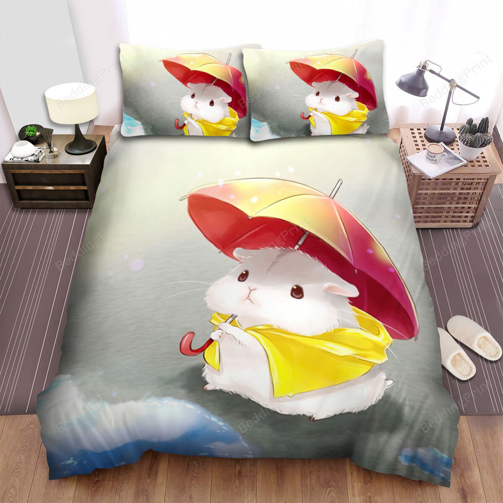 The Small Animal - The Hamster In The Raincoat Bed Sheets Spread Duvet Cover Bedding Sets