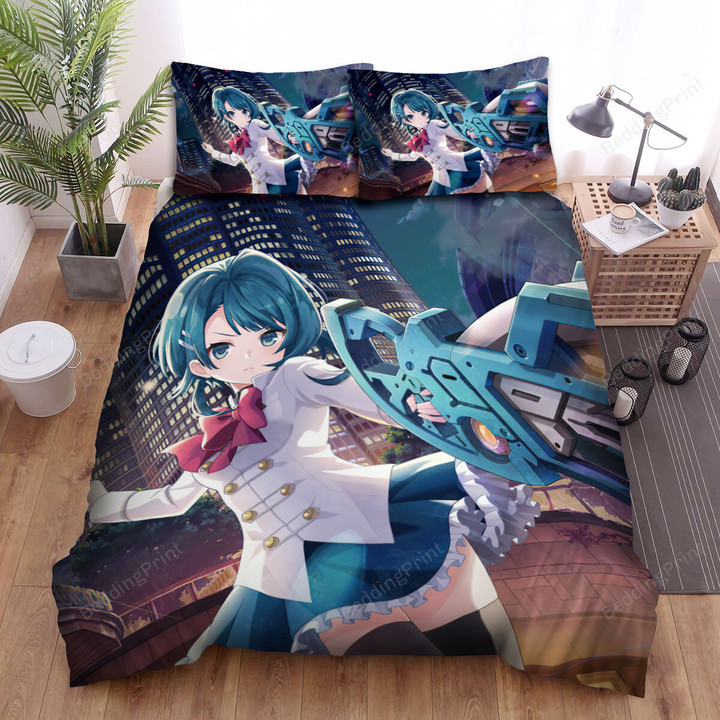 Assault Lily Aizawa Kazuha In Night City Bed Sheets Spread Duvet Cover Bedding Sets