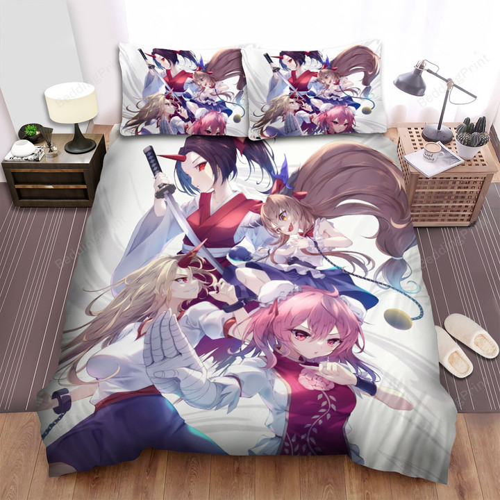 Touhou Main Characters Artwork Bed Sheets Spread Duvet Cover Bedding Sets