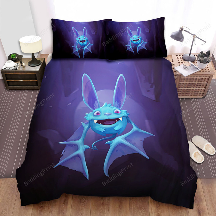The Wild Animal - The Blue Bat Flying In The Cave Bed Sheets Spread Duvet Cover Bedding Sets