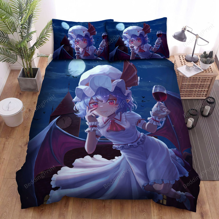 Touhou Remilia Scarlet With Bat Wings Bed Sheets Spread Duvet Cover Bedding Sets