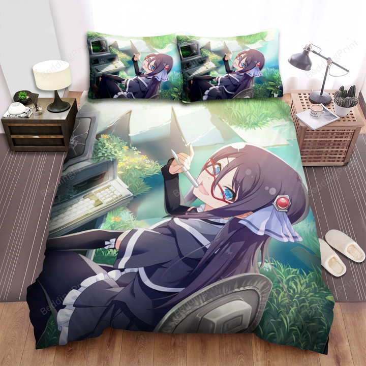 Assault Lily Mashima Moyu & Computer Bed Sheets Spread Duvet Cover Bedding Sets