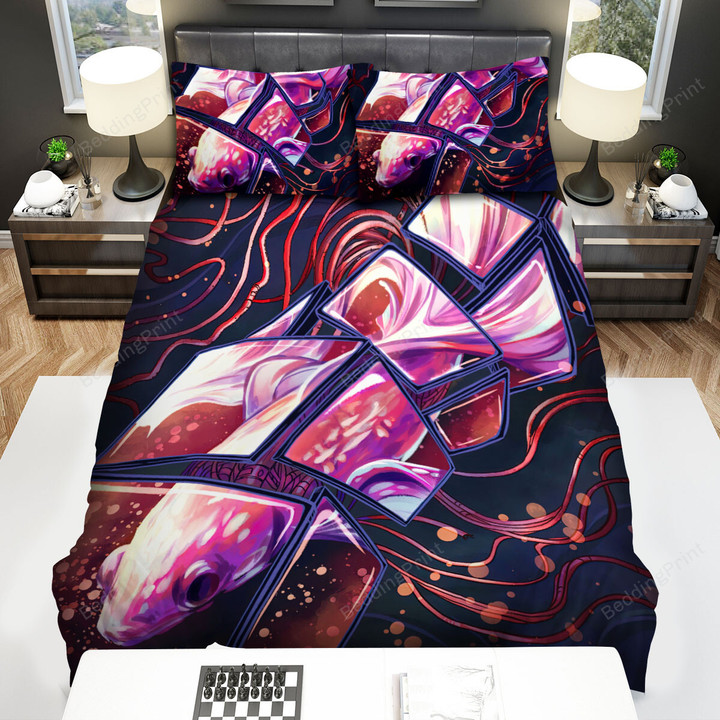 The Betta In The Screen Art Bed Sheets Spread Duvet Cover Bedding Sets