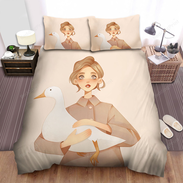 The Goose In Her Arms Bed Sheets Spread Duvet Cover Bedding Sets