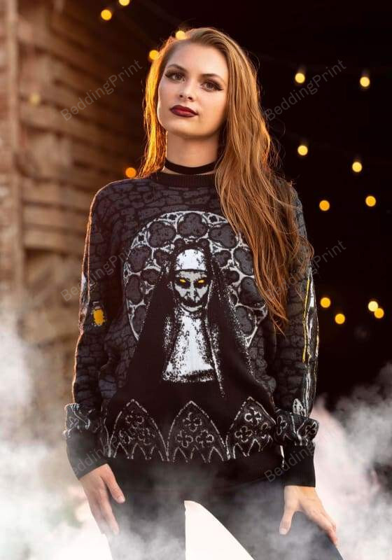 Adult The Nun Halloween For Unisex Ugly Christmas Sweater, All Over Print Sweatshirt