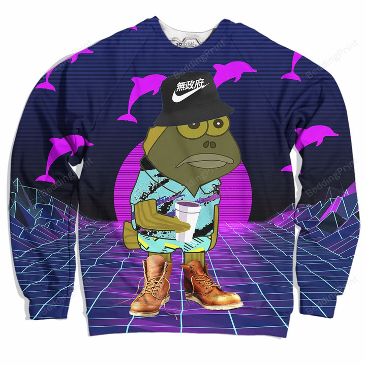 Deadass Neon Ugly Christmas Sweater, All Over Print Sweatshirt