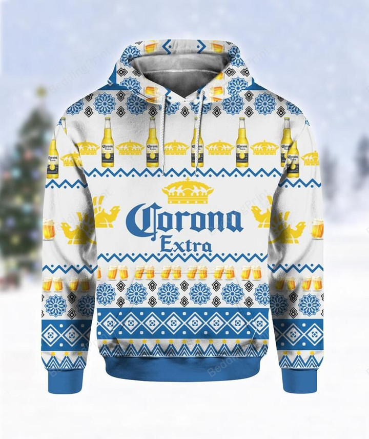 Corona Extra Beer Ugly Christmas Sweater, All Over Print Sweatshirt