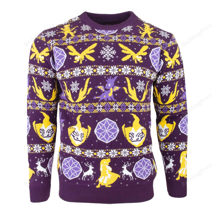 Spyro The Dragon Fairisle Ugly Christmas Sweater, All Over Print Sweatshirt