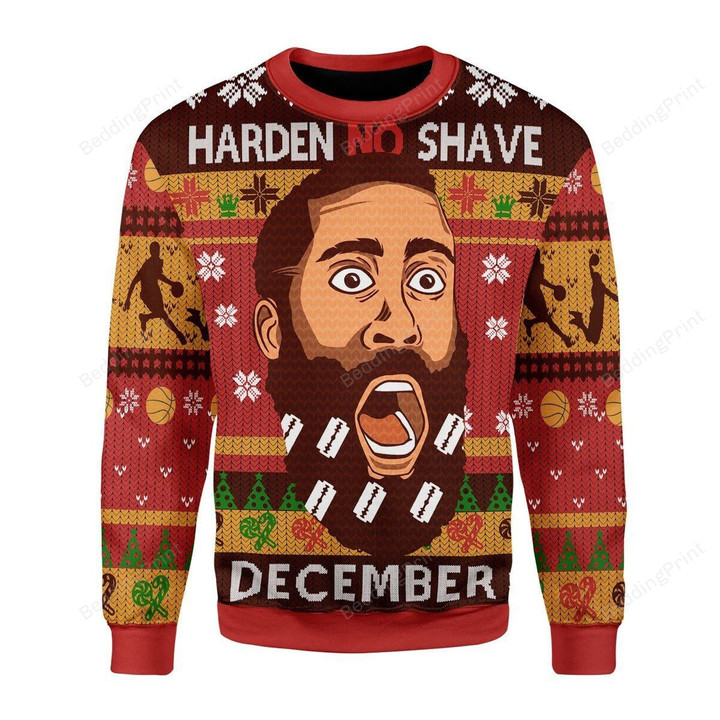 Merry Christmas Gearhomies Unisex Harden No Shave December Ugly Christmas Sweater