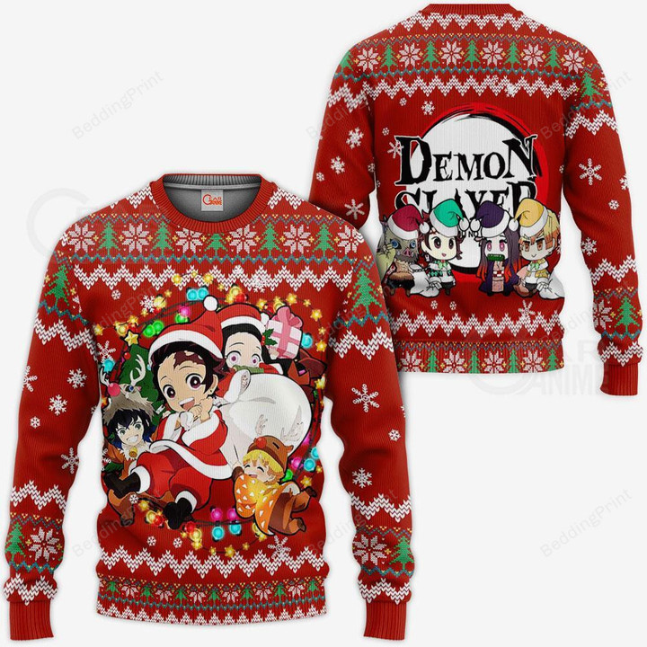 Demon Slayer Ugly Christmas Sweater Kimetsu No Yaiba