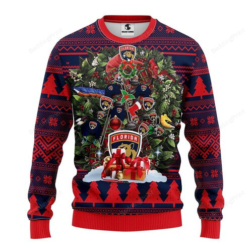 Nhl Florida Panthers Tree Ugly Christmas Sweater, All Over Print Sweatshirt