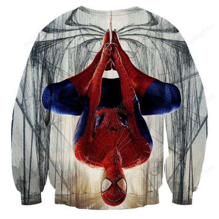 Spiderman Inverted Ugly Christmas Sweater, All Over Print Sweatshirt