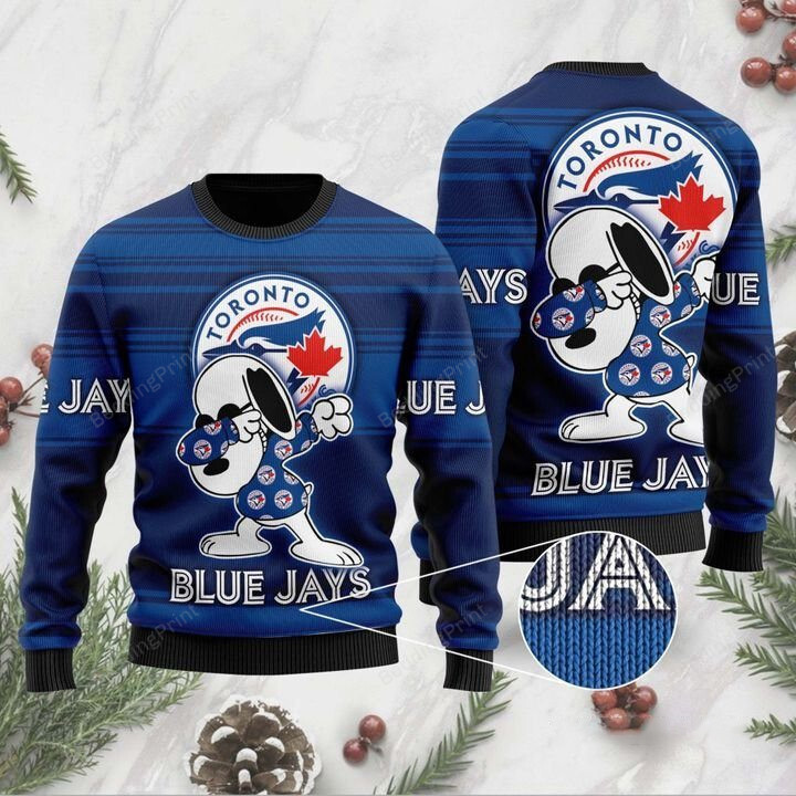 Snoopy Toronto Blue Jays Ugly Christmas Sweater, All Over Print Sweatshirt