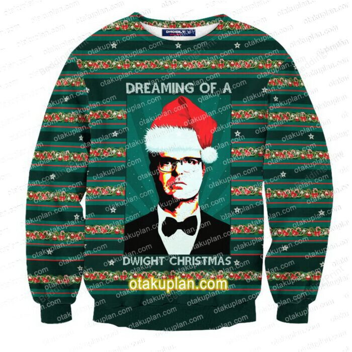 Dreaming Of A Dwight Christmas Ugly Christmas Sweater, All Over Print Sweatshirt