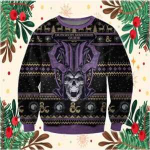 Dungeon Master’s Guide Ugly Christmas Sweater, All Over Print Sweatshirt