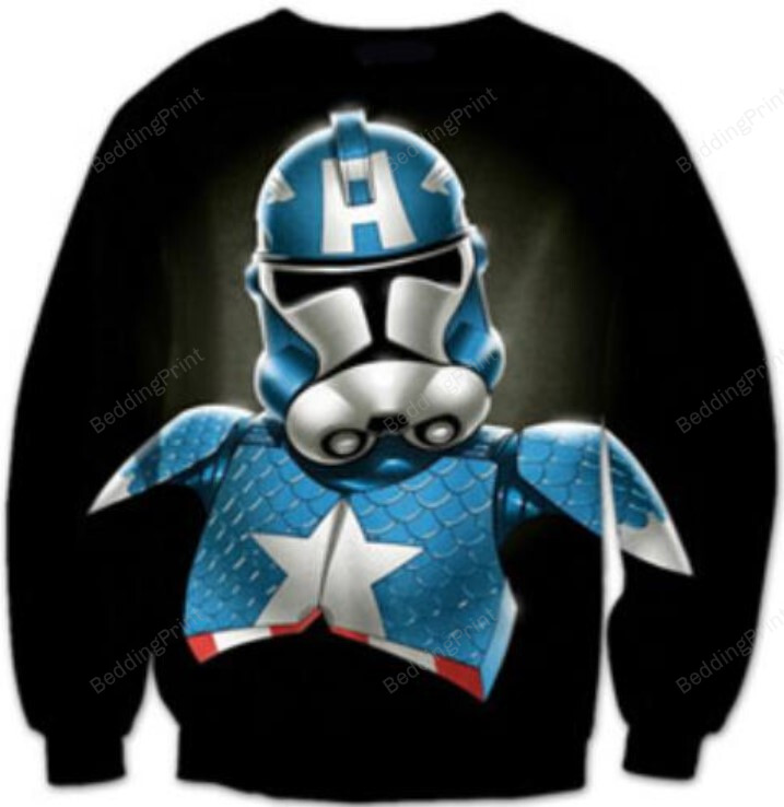 Captain Amerian Ugly Christmas Sweater, All Over Print Sweatshirt