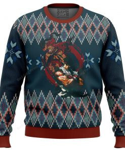 Street Fighter Ryu And Akuma For Unisex Ugly Christmas Sweater, All Over Print Sweatshirt