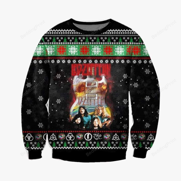 Led Zeppelin Music Band Ugly Christmas Sweater