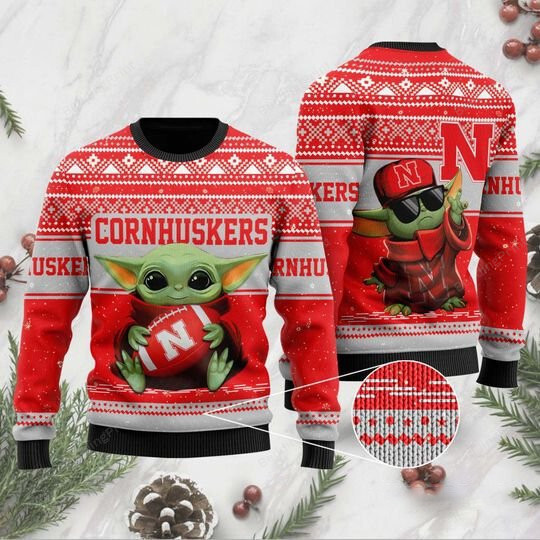 Nebraska Cornhuskers Ugly Christmas Sweater, All Over Print Sweatshirt