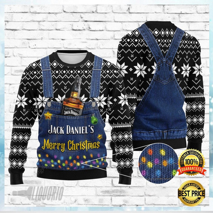 Jack Daniel’s Merry Christmas Ugly Christmas Sweater, All Over Print Sweatshirt