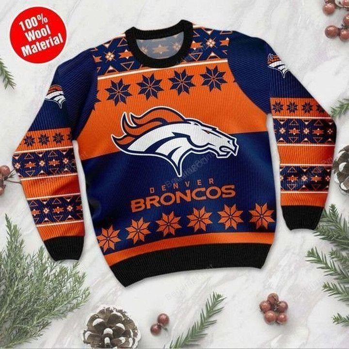 Denver Broncos Ugly Sweater Christmas Sweater, All Over Print Sweatshirt, Ugly Sweater, Christmas Sweaters