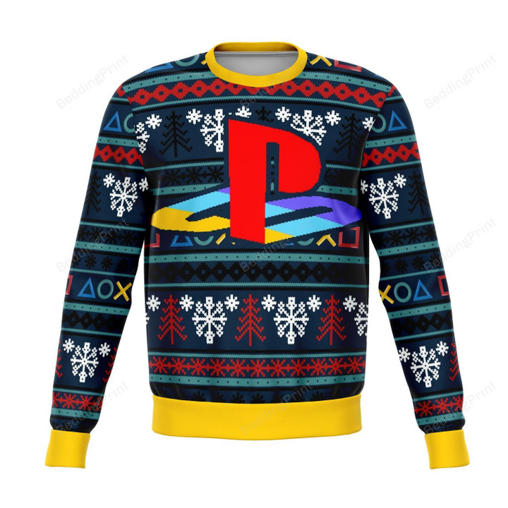 Playstation Premium Ugly Christmas Sweater, All Over Print Sweatshirt